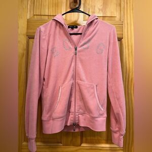 BCBG pink zip up jacket size Small